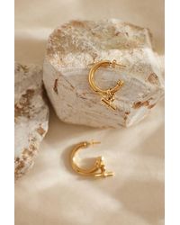 Tilly Sveaas - Plated T-Bar Hoop Earrings - Lyst