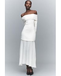 Astr - Lydia Off-Shoulder Long-Sleeve Midi Dress - Lyst
