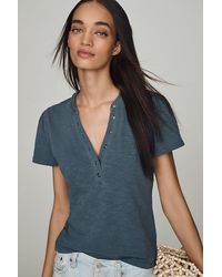 Pilcro - Cotton Henley Top - Lyst