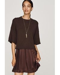 By Anthropologie - The Goldie Wool Cashmere Twofer Mini Dress - Lyst