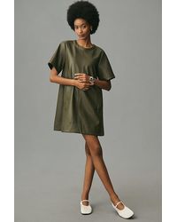 Maeve - Short-sleeve Crew Neck Swing Mini Dress - Lyst