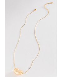 By Anthropologie - Metal Bean Pendant Necklace - Lyst