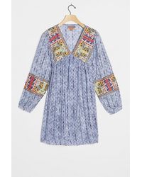 espalier embroidered tunic dress