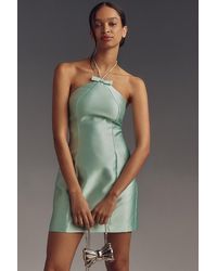 Hutch - Bow Halter Slim Mini Dress - Lyst