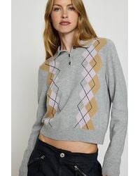 Barbour - Fawne 100% Wool Polo Jumper - Lyst