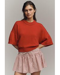 By Anthropologie - The Goldie Cotton Crew Neck Jumper - Lyst