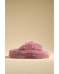 Maeve - Fuzzy Platform Slippers - Lyst