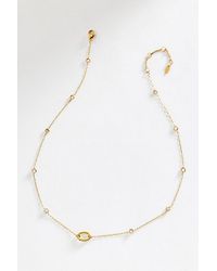 By Anthropologie - Crystal Chain Necklace - Lyst