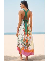 corey lynn calter calista embroidered basque-waist midi dress Corey Lynn Calter Calista Embroidered Basque-Waist Midi Dress - White