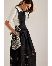 Bl-nk - Cutwork Midi Apron Dress - Lyst
