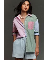 Maeve - The Bennet Buttondown Shirt By : Mixed Stripe Edition - Lyst