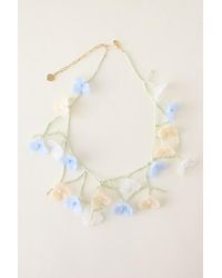 Anthropologie - Beaded Floral Necklace - Lyst
