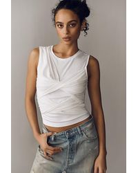 By Anthropologie - Twisted Crew-Neck Tank Top - Lyst
