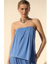 By Anthropologie - Strapless Faux-Wrap Top - Lyst