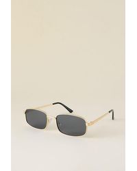By Anthropologie - Metal Rectangle Sunglasses - Lyst