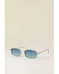 By Anthropologie - Metal Rectangle Sunglasses - Lyst