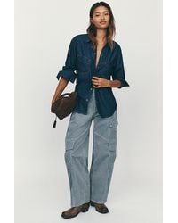 Pilcro - Aero Corduroy Wide-Leg Cargo Pants By - Lyst