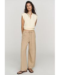 Pilcro - The Izzie Relaxed Pull-On Barrel Trousers By - Lyst