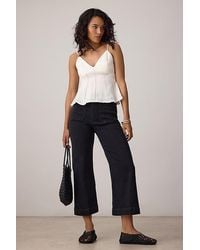Maeve - The Colette Denim Cropped Wide-Leg Jeans By - Lyst