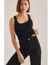 By Anthropologie - Ribbed Scoop Tank Top - Lyst