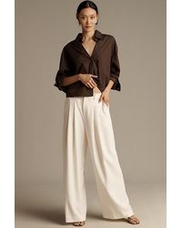 Maeve - The Avery Wide-Leg Pleated Trousers By - Lyst