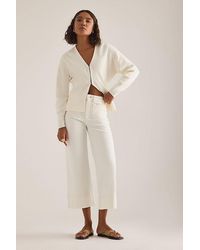 PAIGE - Anessa Patch Pocket Crop Wide-Leg Jeans - Lyst