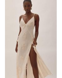 Bardot - Romaya V-Neck 3D Floral Maxi Dress - Lyst