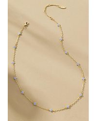 By Anthropologie - Tiny Clover Chain Necklace - Lyst