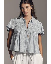 Maeve - Cotton Scalloped Swing Top - Lyst