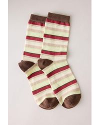 By Anthropologie - Multi Stripe Knit Trouser Socks - Lyst