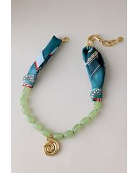 By Anthropologie - Beaded Scarf Swirl Pendant Necklace - Lyst