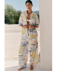 Celandine - Linen-Blend Wide-Leg Trousers - Lyst