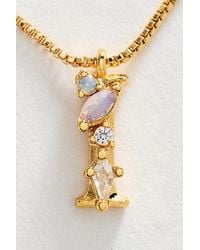 By Anthropologie - Crystal Initial Necklace - Lyst