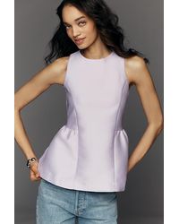 ALIGNE - Solstice Satin Peplum Top - Lyst