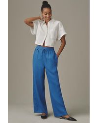 Maeve - The Brooklin Linen Tie-Front Pull-On Trousers By - Lyst