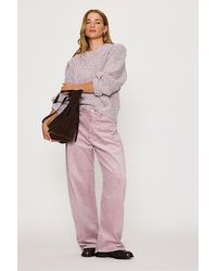 Pilcro - The Kayden Cord Mid-Rise Barrel Trousers By - Lyst
