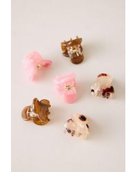 By Anthropologie - Mini Hair Claw Clips, Set Of 6 - Lyst