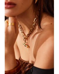 Tilly Sveaas - Gold-plated Giant T-bar Chain Necklace - Lyst