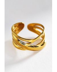 By Anthropologie - Water-Resistant Open Stacked Band Ring - Lyst