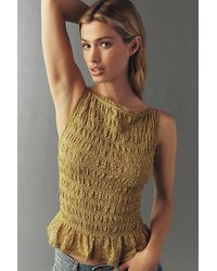 Maeve - Shirred Tank Top - Lyst