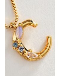 By Anthropologie - Crystal Initial Necklace - Lyst