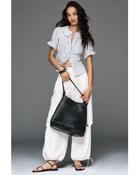 By Anthropologie - Woven Knotted-Strap Bucket Bag - Lyst
