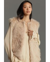 By Anthropologie - Faux Fur Vest - Lyst