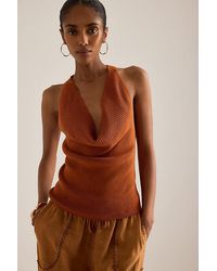 Maeve - Sleeveless Knit Cowl-Neck Top - Lyst