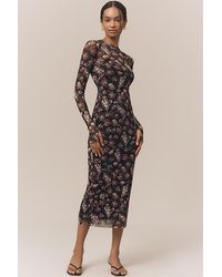 AFRM - Ashland Slim Midi Dress - Lyst