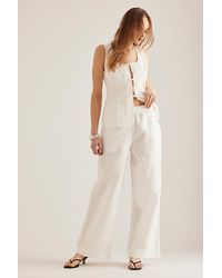 ALIGNE - Alara Linen Wide-Leg Trousers - Lyst