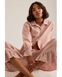 Meeka - Taylor Crinkle Cotton Long Pyjama Set - Lyst