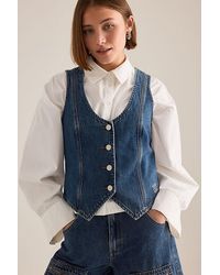 seventy + mochi - Kiki Phoenix Denim Vest - Lyst