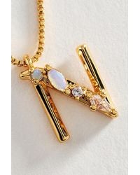 By Anthropologie - Crystal Initial Necklace - Lyst