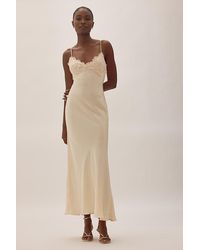Bardot - Elisan Sleeveless Lace Satin Maxi Dress - Lyst